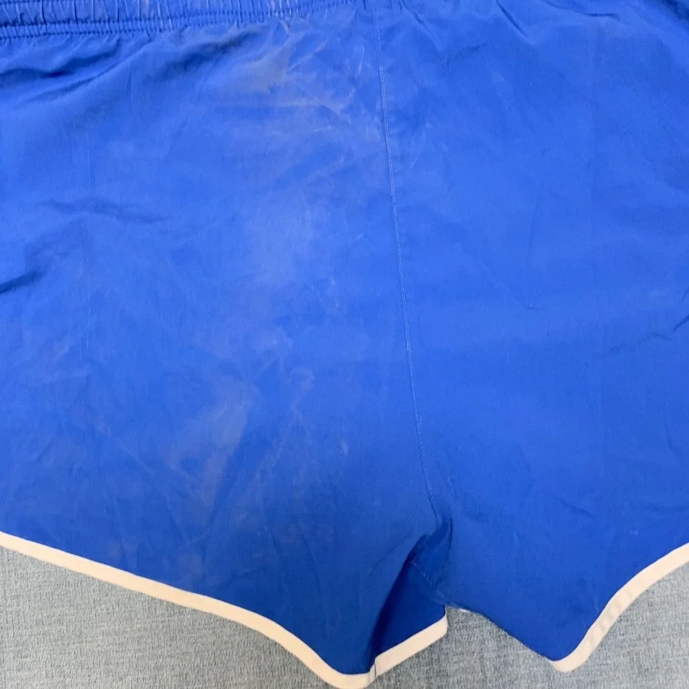 Nike Dri Fit Running Athletic Shorts Womens XL Blue Mesh Side Panels Activewear